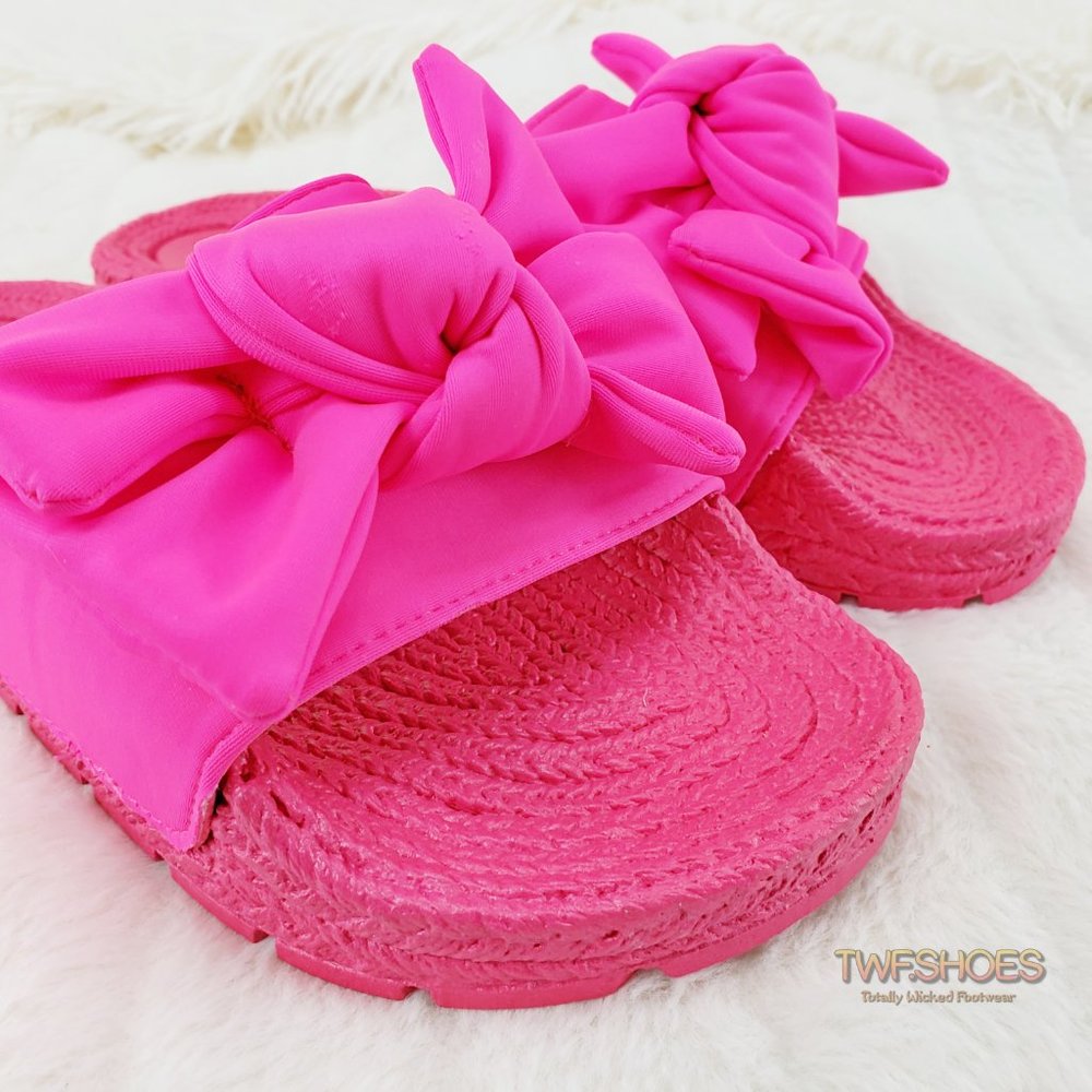 Women's Pink Slide Sandals - Picture 7 of 9